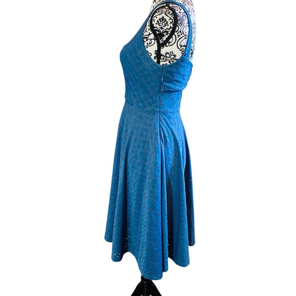 Hutch Anthropologie Blue Pleated A-Line Mini Sundress Sz-XS - Picture 3 of 6
